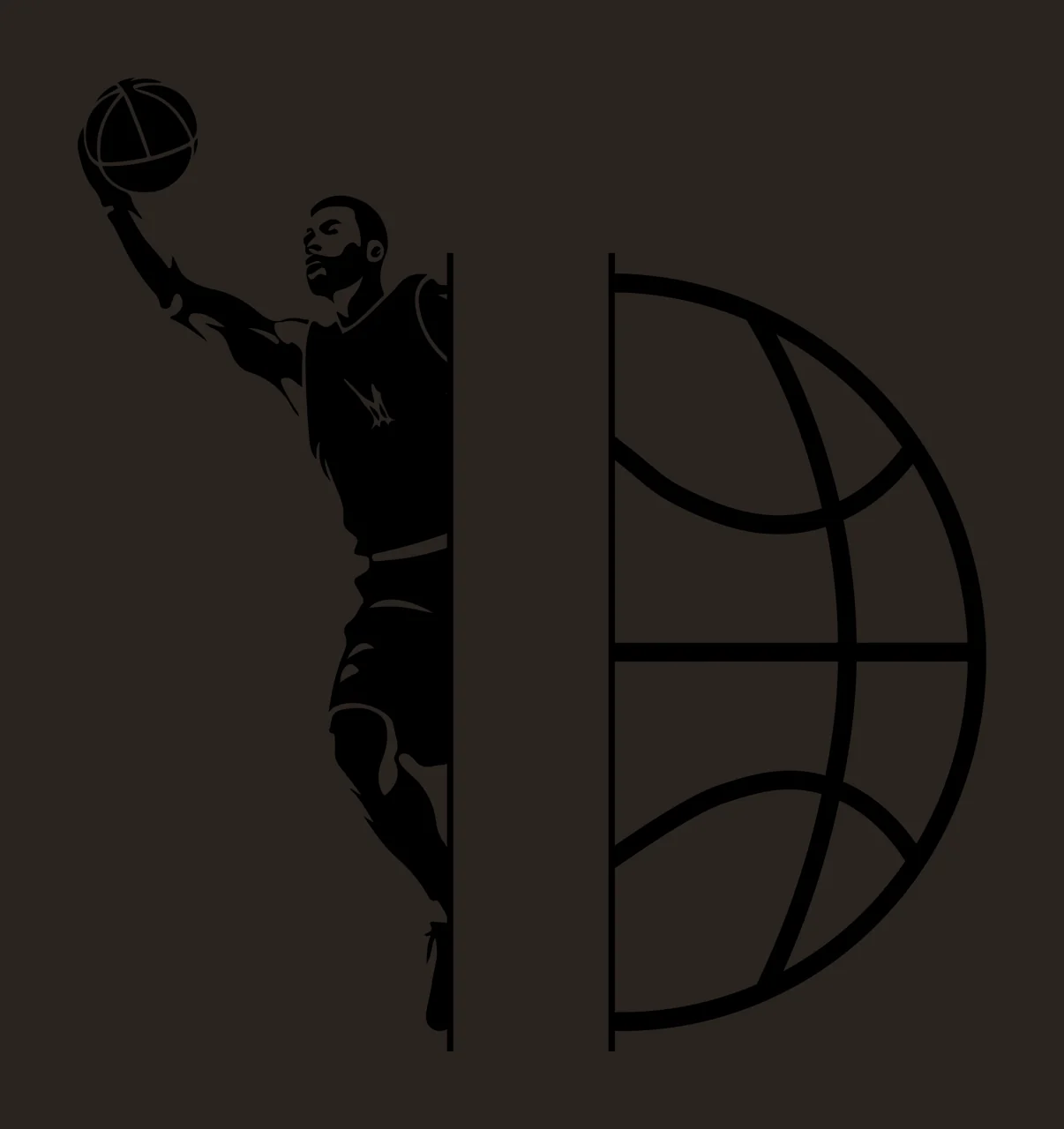Can Glass Wrap Basketball Player And Ball Silhouette contrast preview thumbnail