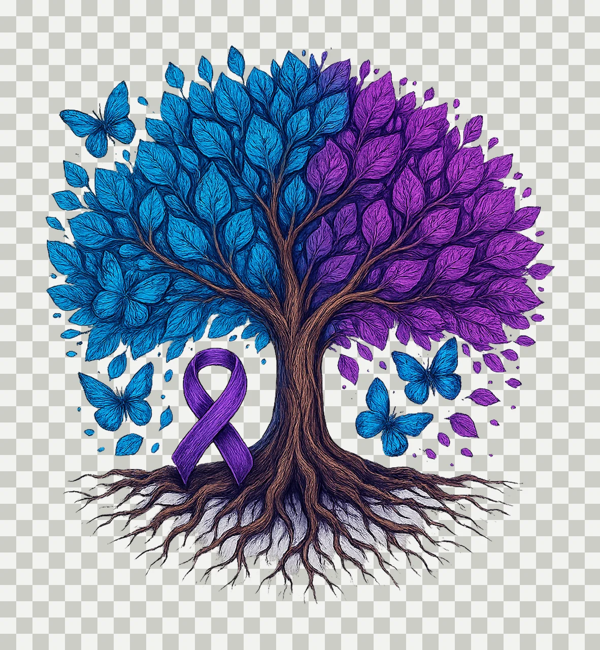 Alzheimers Disease Awareness Forget Me Not Design Warrior transparency and detail preview thumbnail