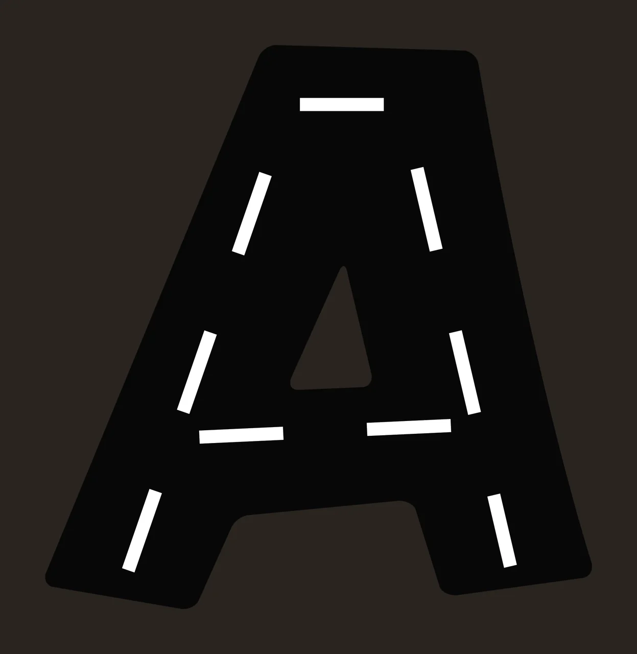 Race Track Font Character 36 racing checkered flag speedway contrast preview thumbnail