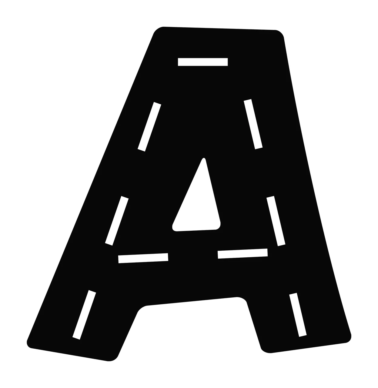 Race Track Font Character 36 racing checkered flag speedway