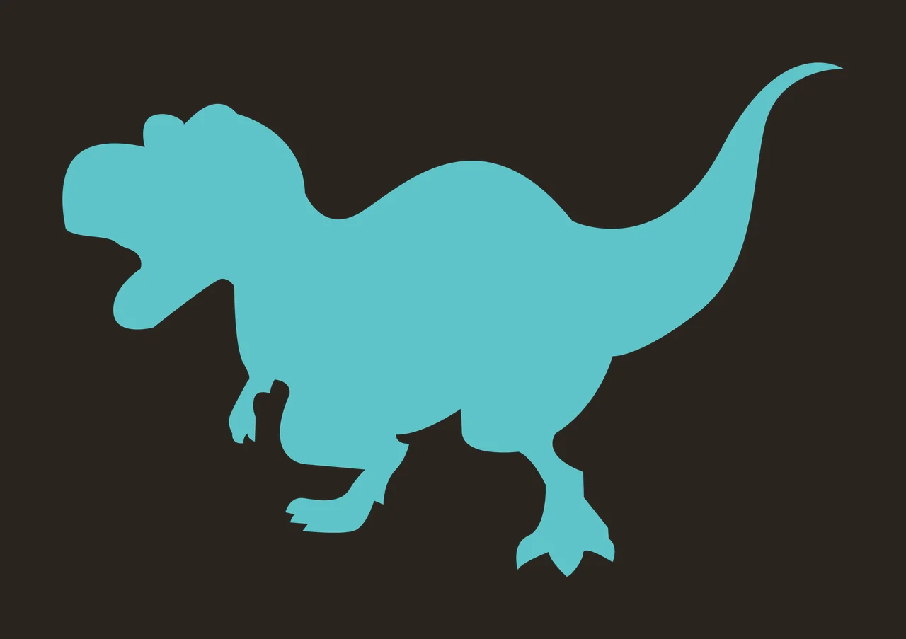 Dinosaur Roaring With Animal And Prehistoric In Black contrast preview thumbnail