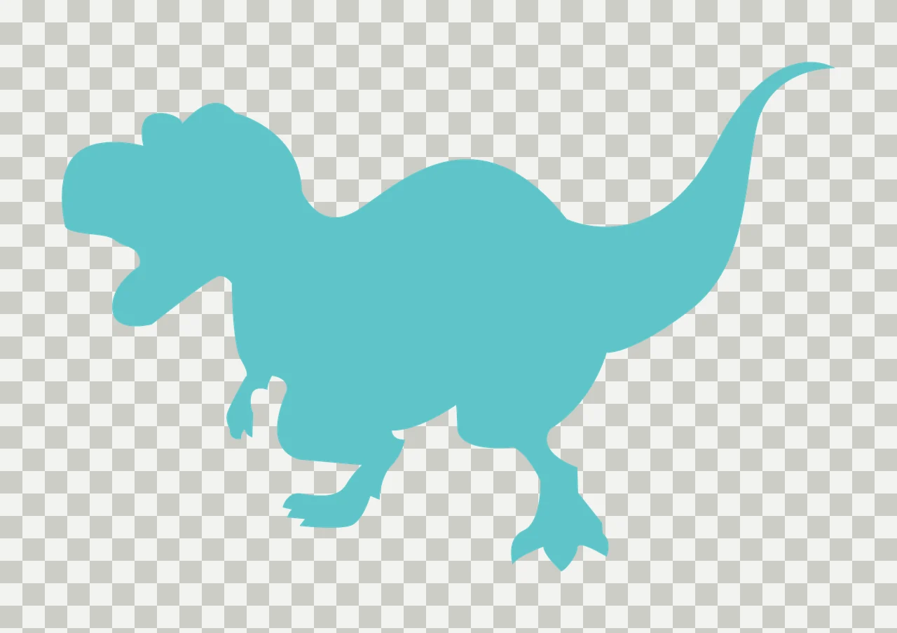 Dinosaur Roaring With Animal And Prehistoric In Black transparency and detail preview thumbnail