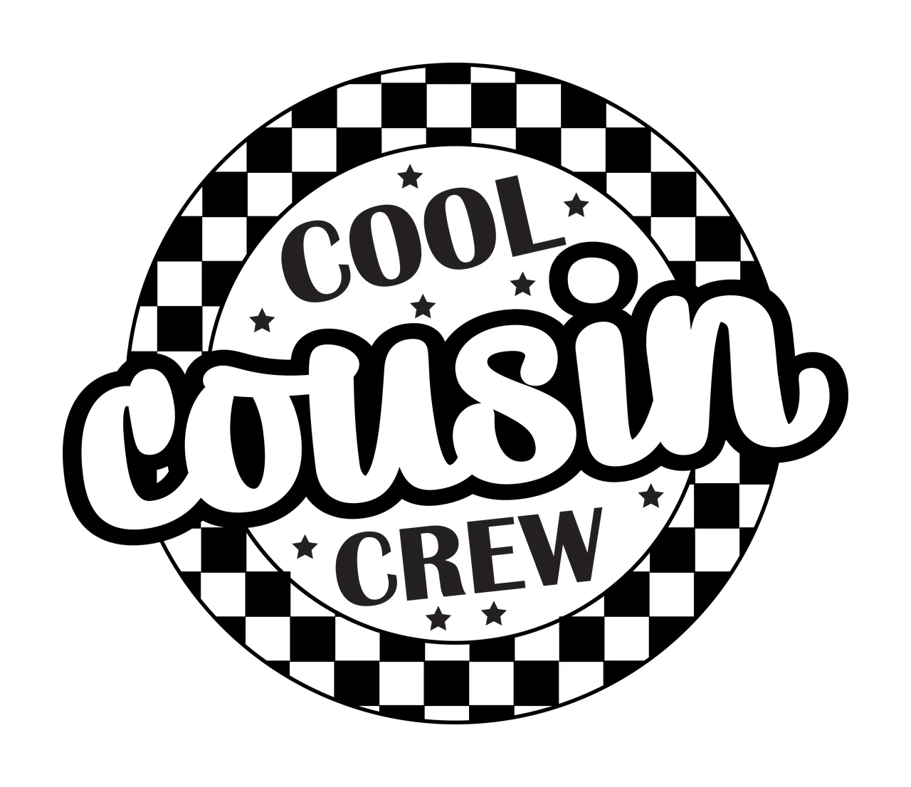 Circular Black Emblem Design circle stars grid logo 13 F16 Famliy crew