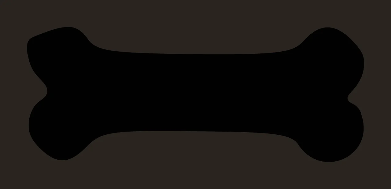 Silhouette Design of Black bone-shaped icon contrast preview thumbnail