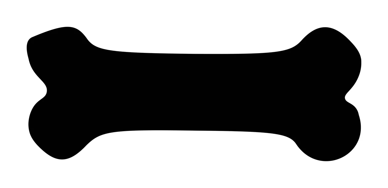 Silhouette Design of Black bone-shaped icon