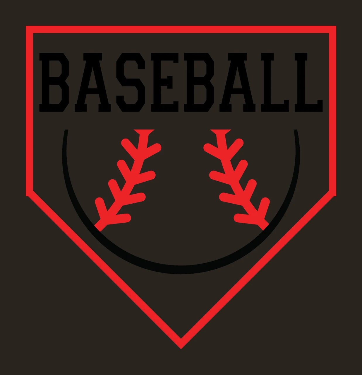 Baseball Logo With Line Art And Sports contrast preview thumbnail