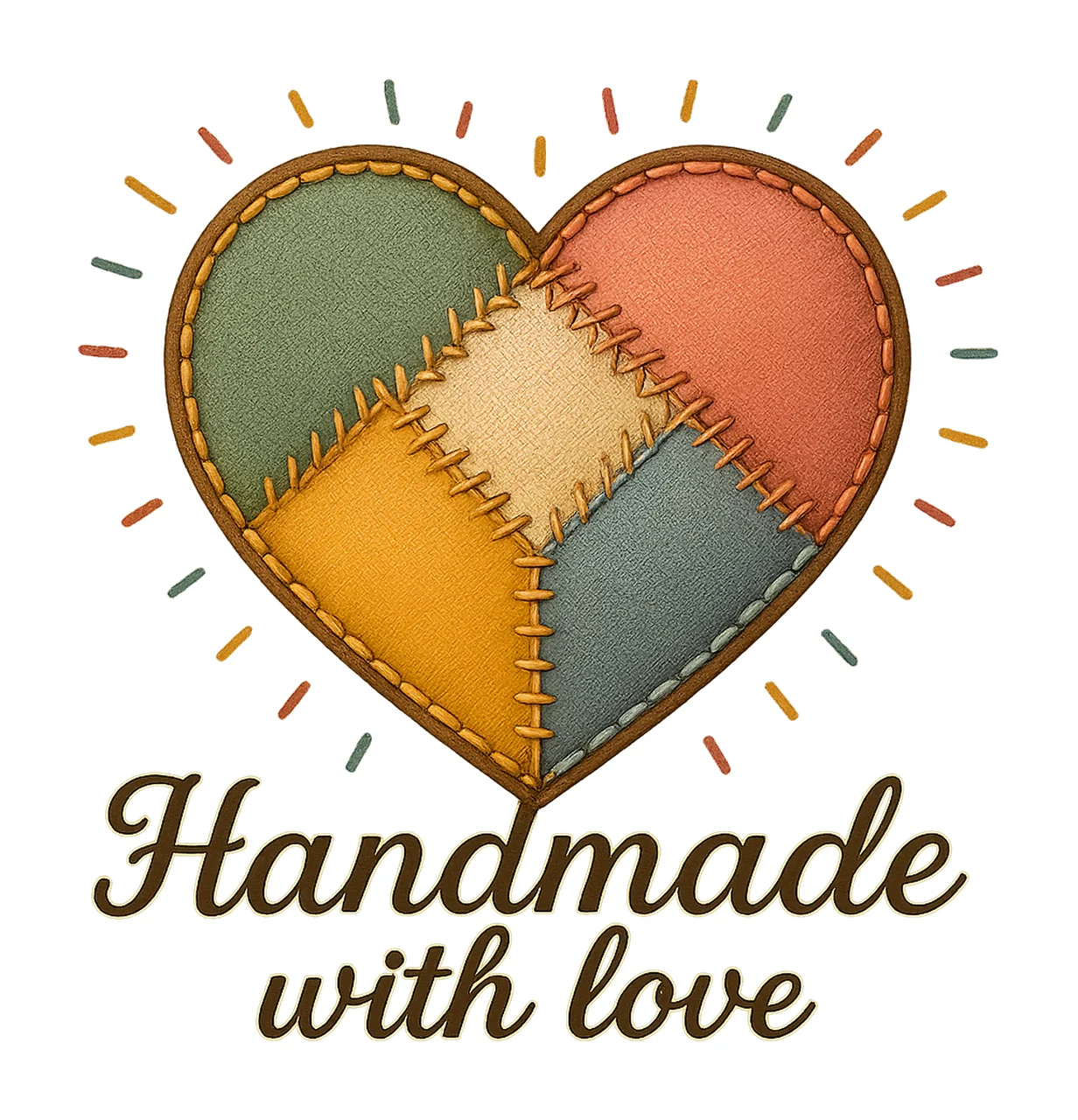 Sprinkled With Love Patchwork Heart Applique Design Cute