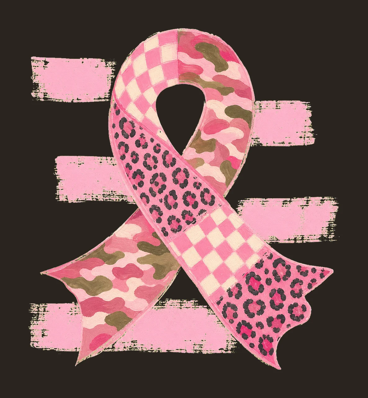 Triple Pattern Pink Awareness Ribbon bundle 04 contrast preview thumbnail