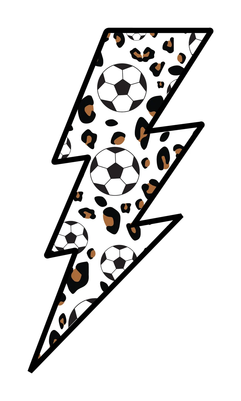Bolt Balls Lightning With Soccer Ball Pattern leopard spots