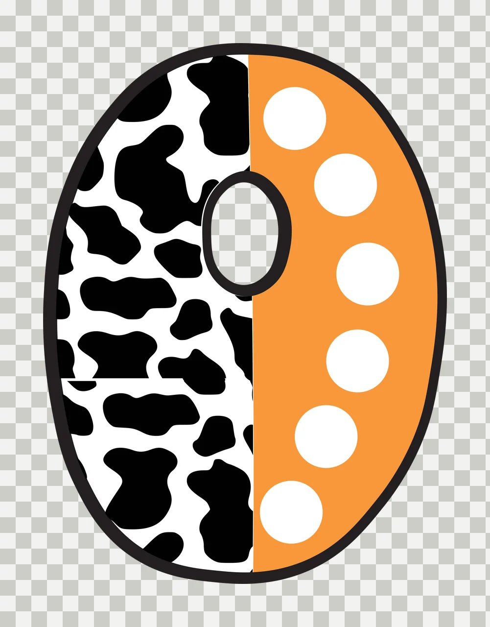 Half Cow Bright Font Dalmatian Race Doodle Leopard Character 20 racing transparency and detail preview thumbnail