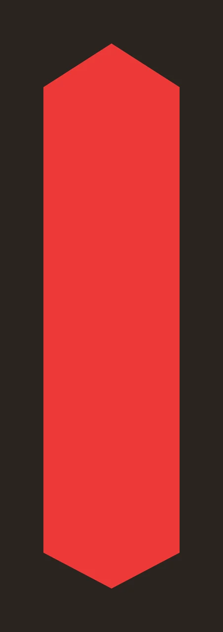 Black Vertical Hexagon Shape With Pointed Top polygon flat contrast preview thumbnail