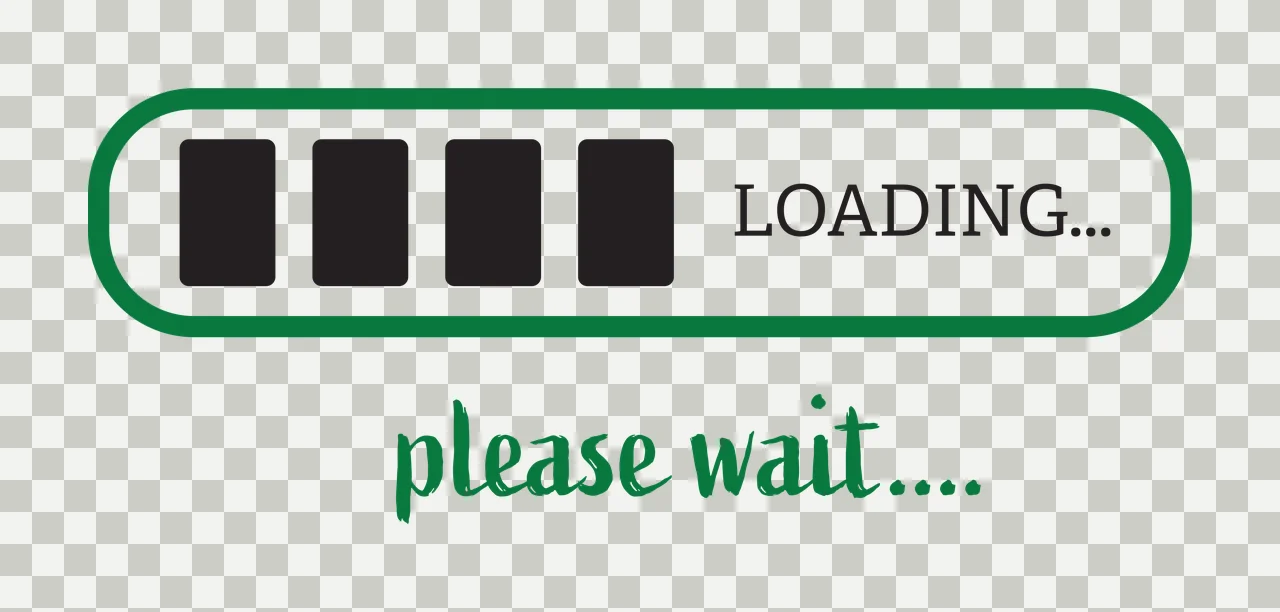 Loading Progress Bar squares simple flat line art black white transparency and detail preview thumbnail
