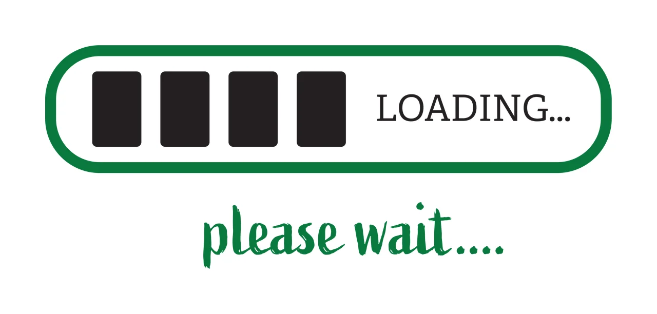 Loading Progress Bar squares simple flat line art black white
