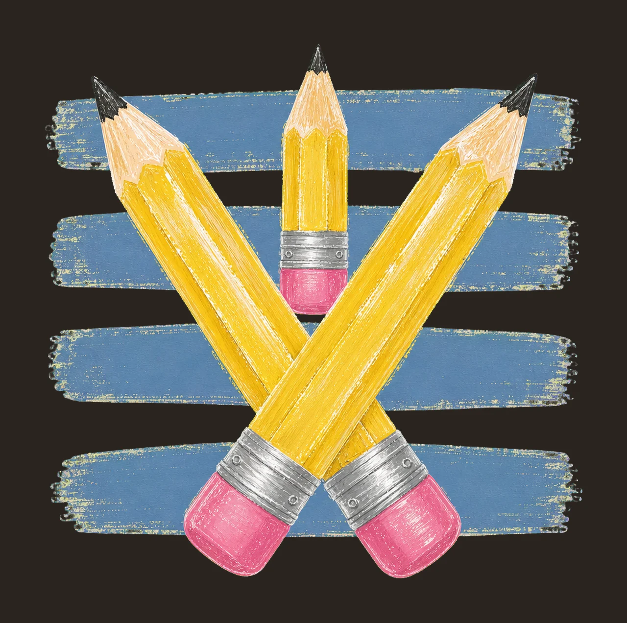 Coastal Pencil Stripes Fall Teacher Mom Teaching Variation A contrast preview thumbnail
