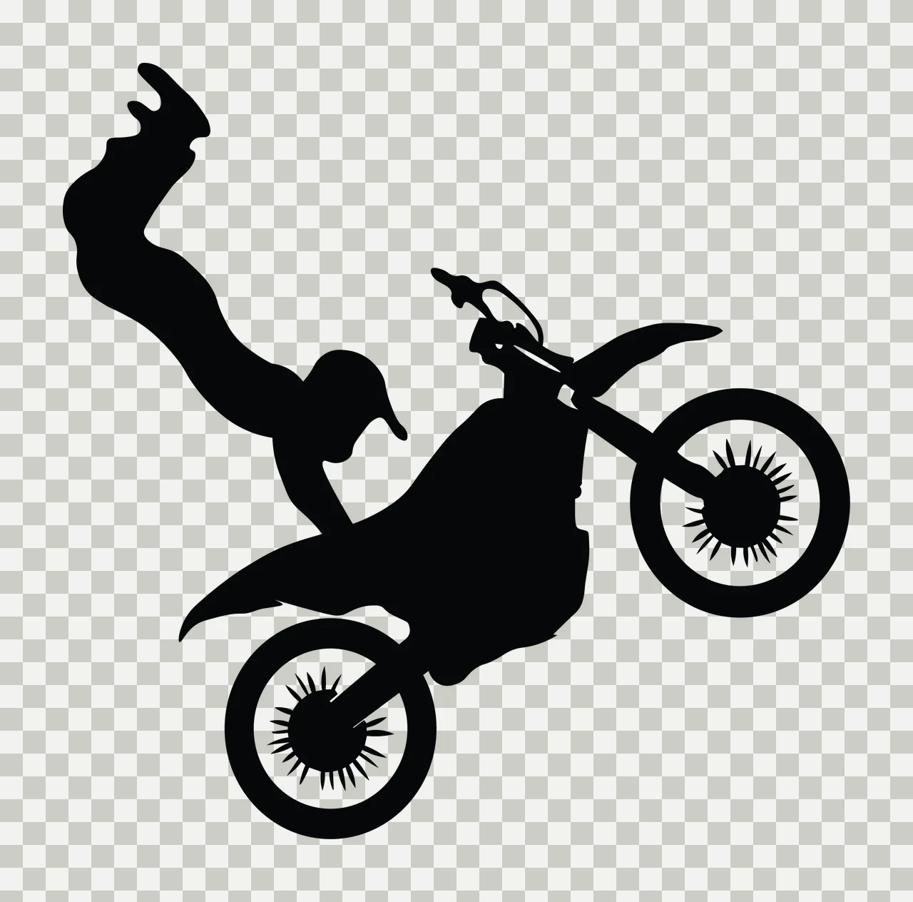Dirt Bike Monogram Motocross Character 01 scalable logo design transparency and detail preview thumbnail