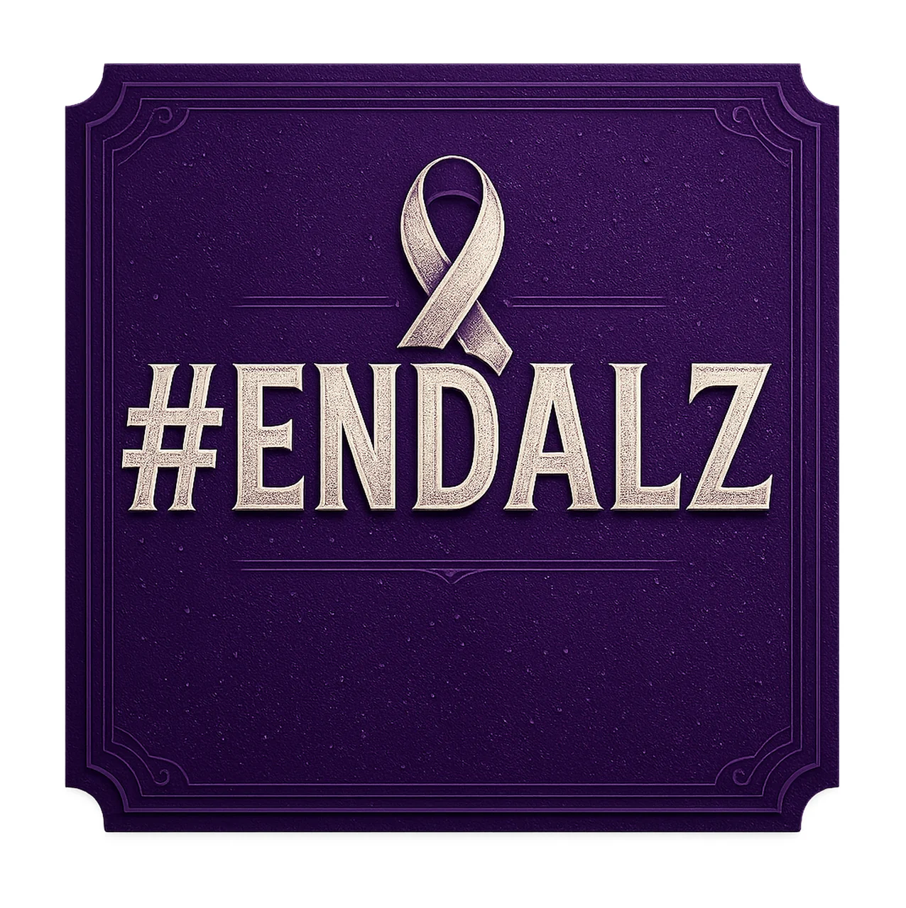 Alzheimers awareness purple ribbon sublimation design
