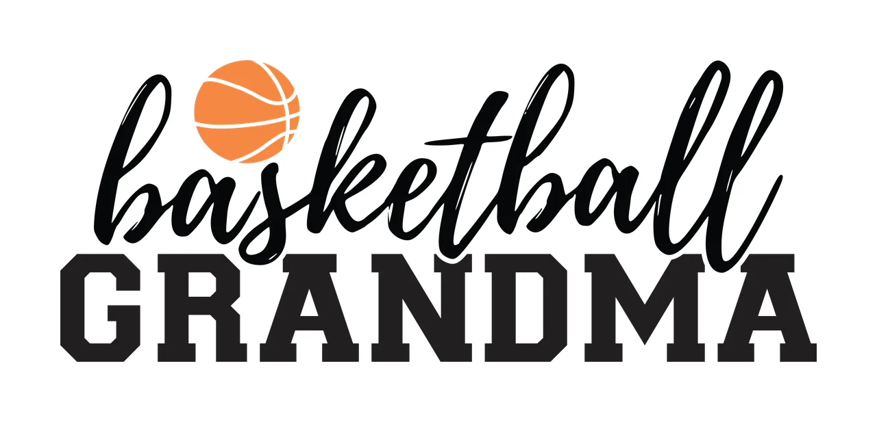 Basketball Grandma Black And White Graphic sport typography