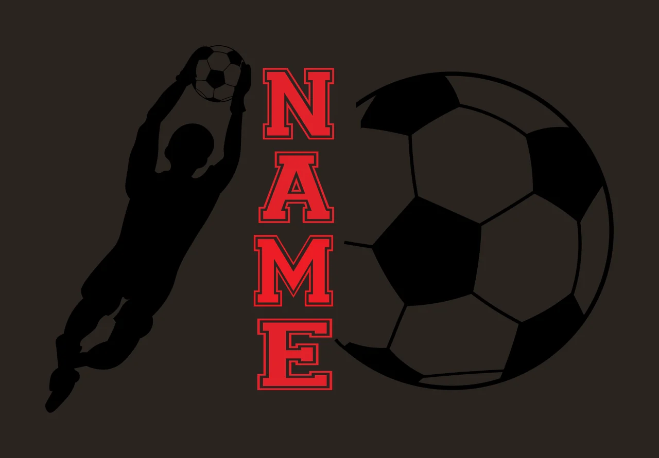Soccer Name Silhouette Of Person Holding Ball black white plain contrast preview thumbnail