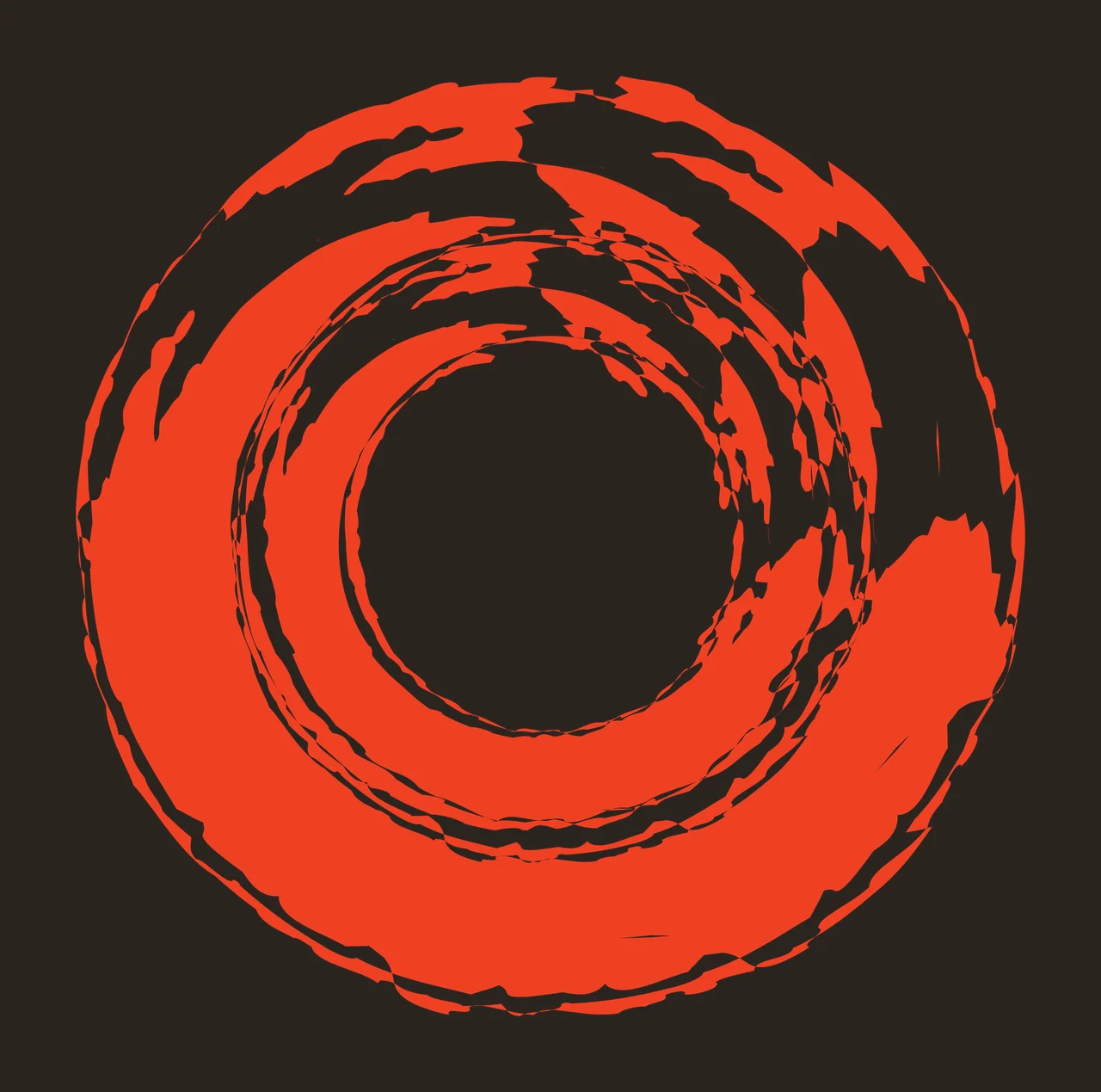 Brush Textured Black Circular Swirl Shape circle swirling stroke contrast preview thumbnail