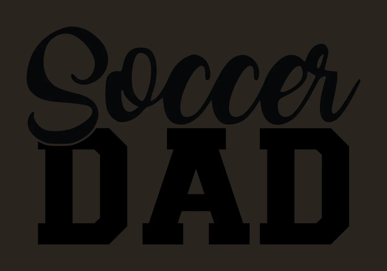 Soccer Dad Text With Script typography mixed font black words contrast preview thumbnail