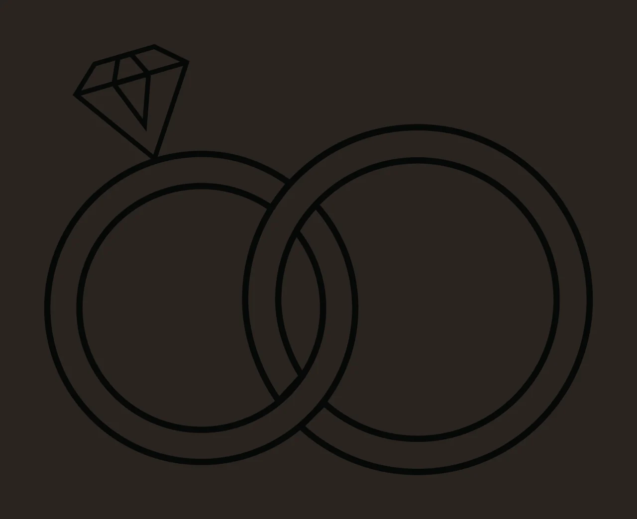 Rings Interlocking With Line Art contrast preview thumbnail