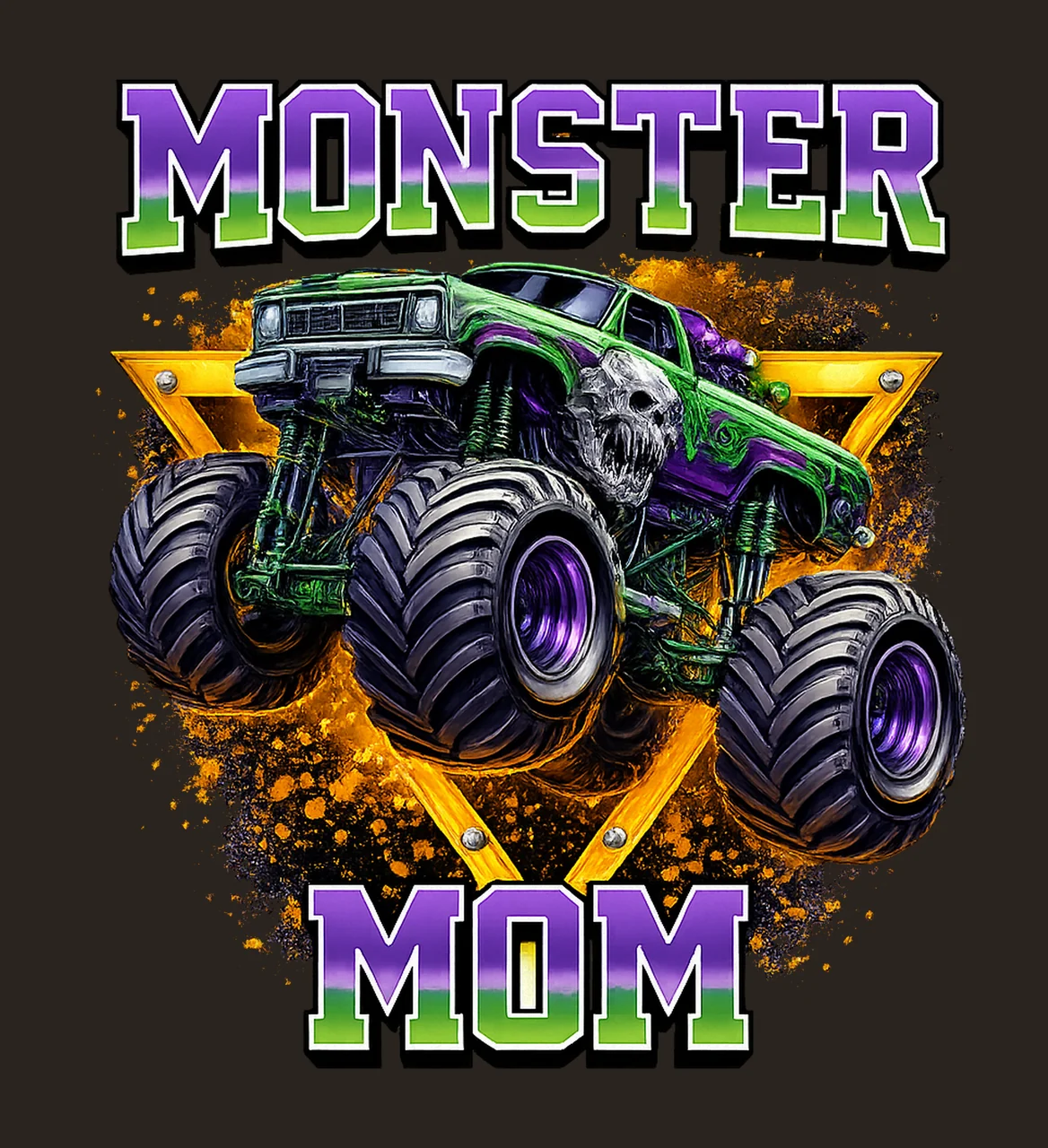 Monster Truck Mom Monster Truck Mama Design Mama Truck contrast preview thumbnail