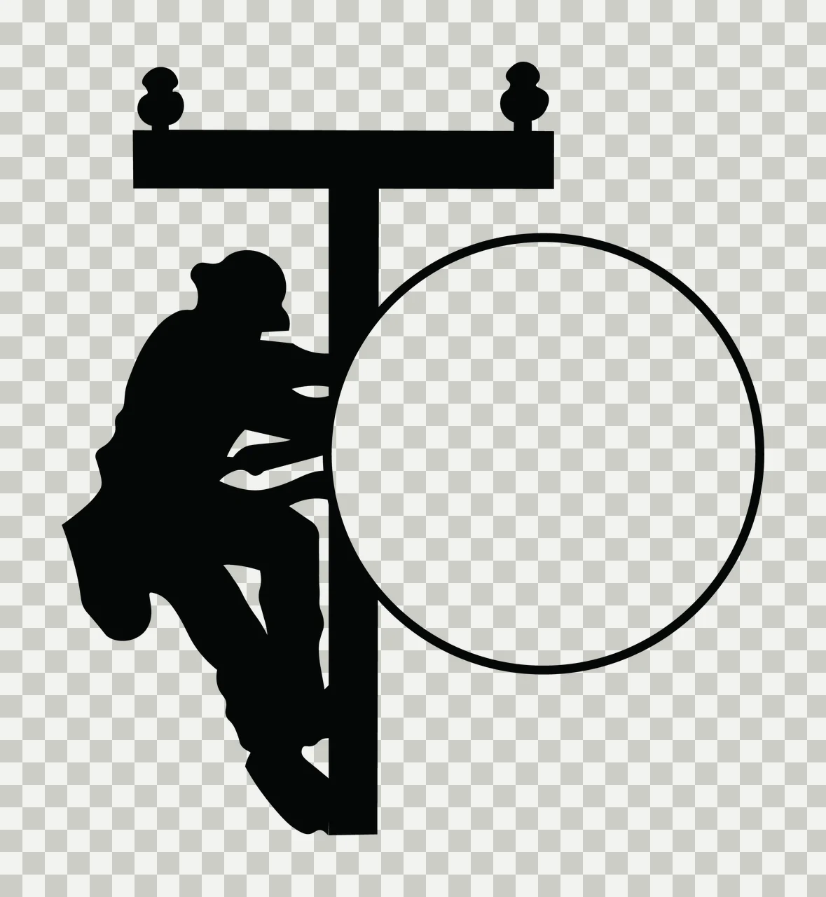 Lineman Monogram Character 04 scalable logo design icon transparency and detail preview thumbnail