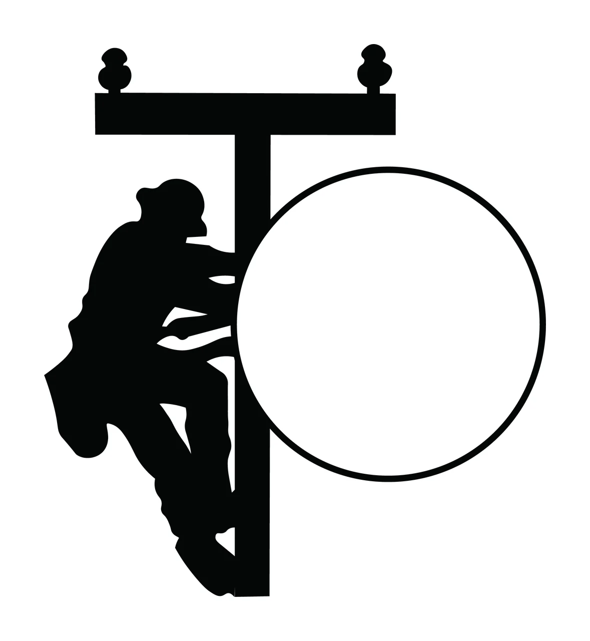 Lineman Monogram Character 04 scalable logo design icon