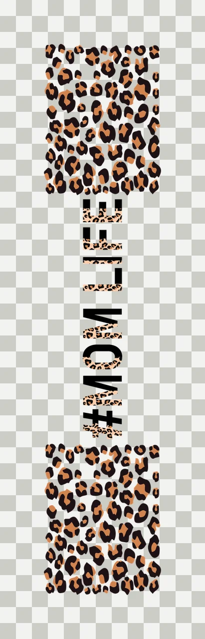 Mom Leopard Mom Life Text With Spots black white pattern hashtag transparency and detail preview thumbnail