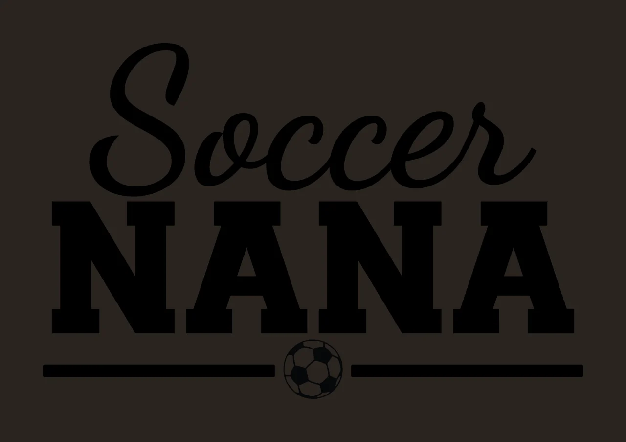 Soccer Nana Text With A Ball And Horizontal lines typography contrast preview thumbnail