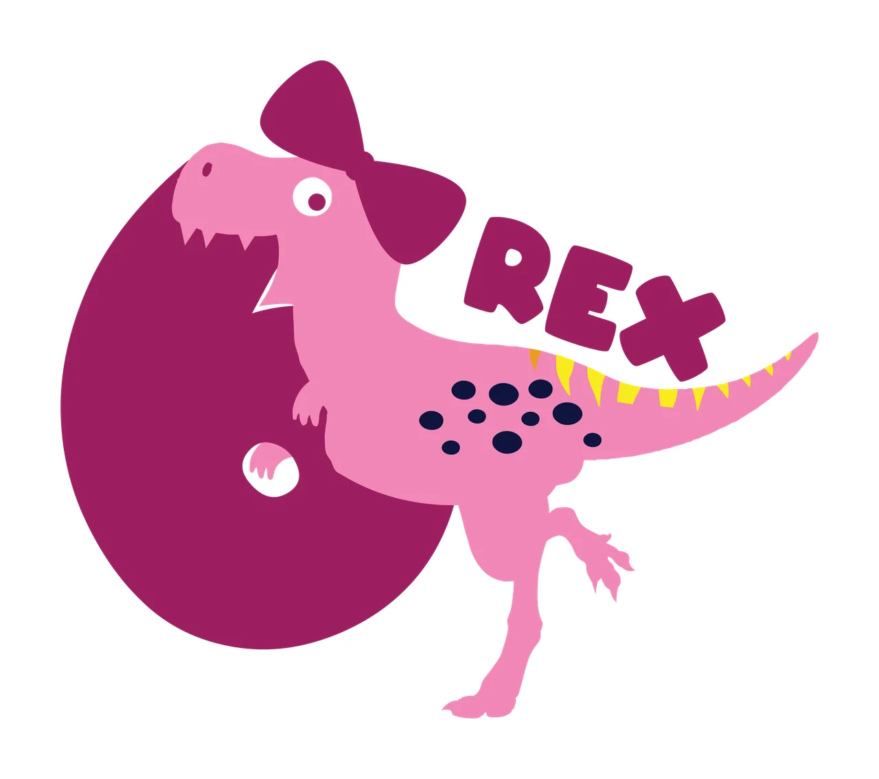 Dinosaur Rex Text Within Circular Shape standing circle silhouette