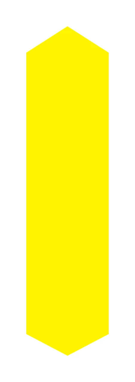 Solid Black Elongated Hexagon Icon On A Plain vertical flat