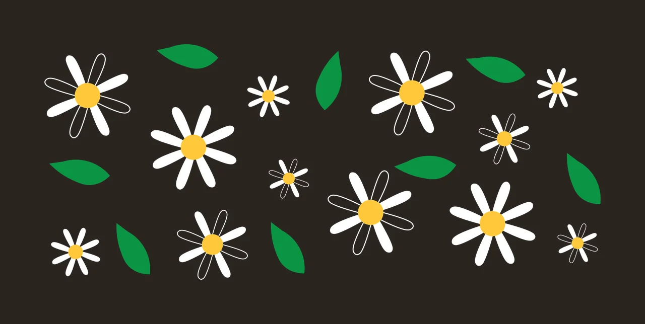 Can Glass Wrap Flower And Leaf Scattered Pattern flowers scattering contrast preview thumbnail