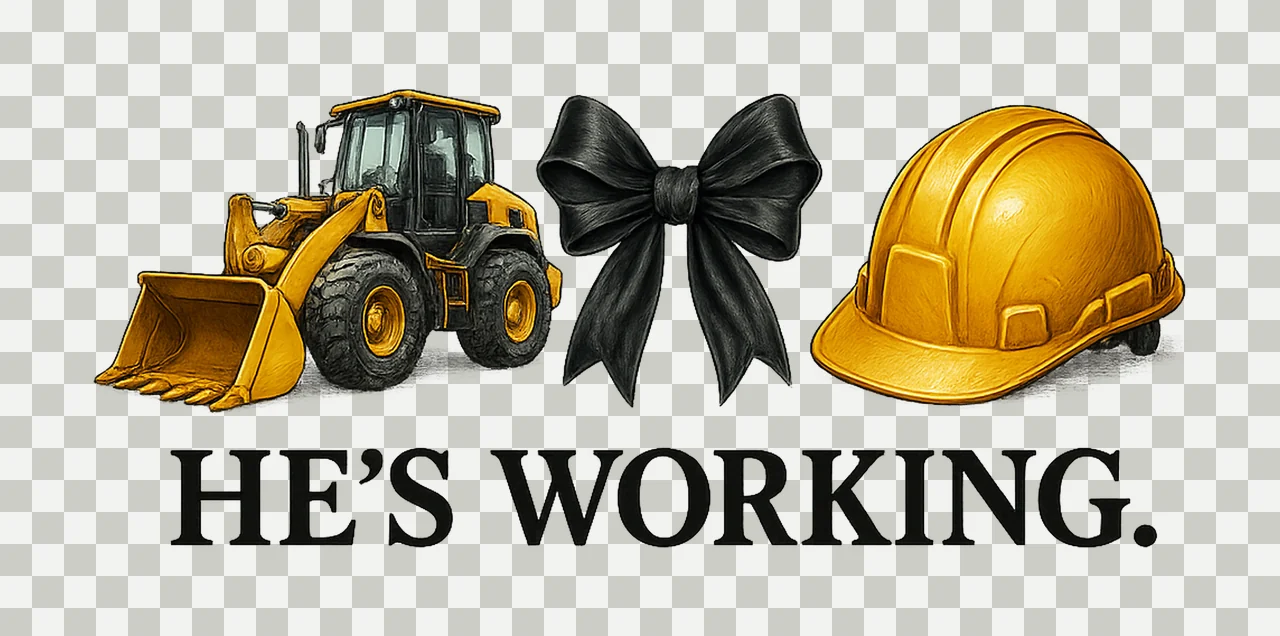 He Working Construction Design Funny Hard Hat Operator Gift transparency and detail preview thumbnail