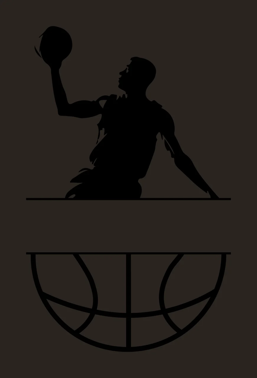 Can Glass Wrap Basketball Playing With Player Silhouette contrast preview thumbnail