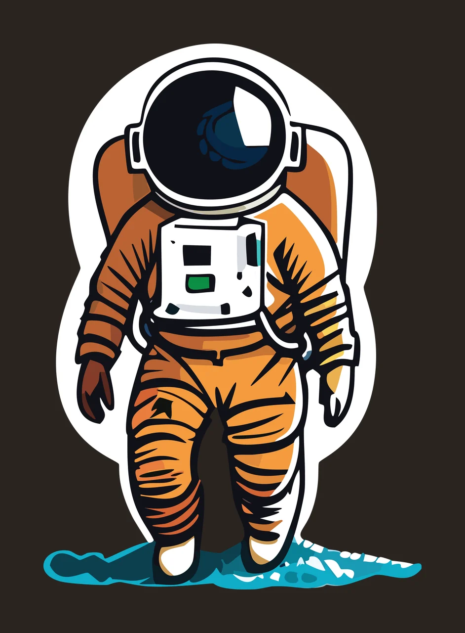 Space Astronaut Figure Black Solid Silhouette standing helmet contrast preview thumbnail