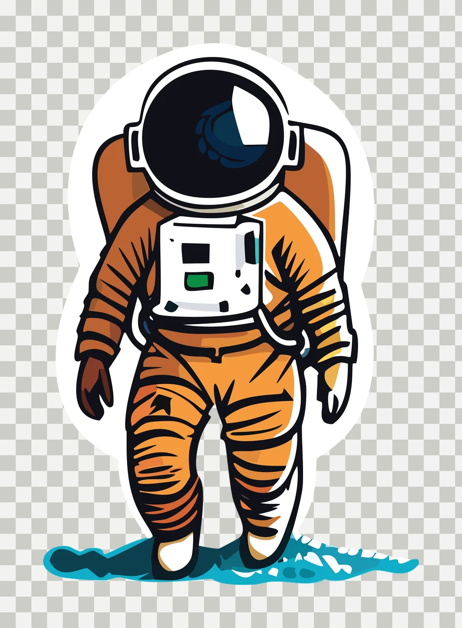 Space Astronaut Figure Black Solid Silhouette standing helmet transparency and detail preview thumbnail