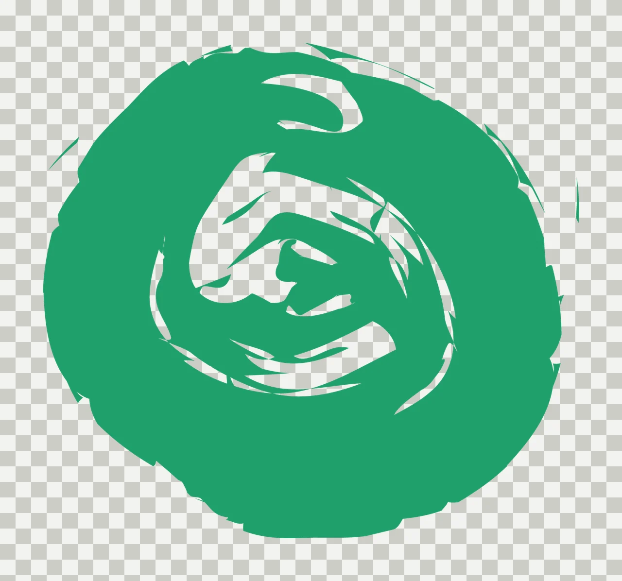 Swirling Abstract Ink Blot Shape edges black empty swirl and white transparency and detail preview thumbnail
