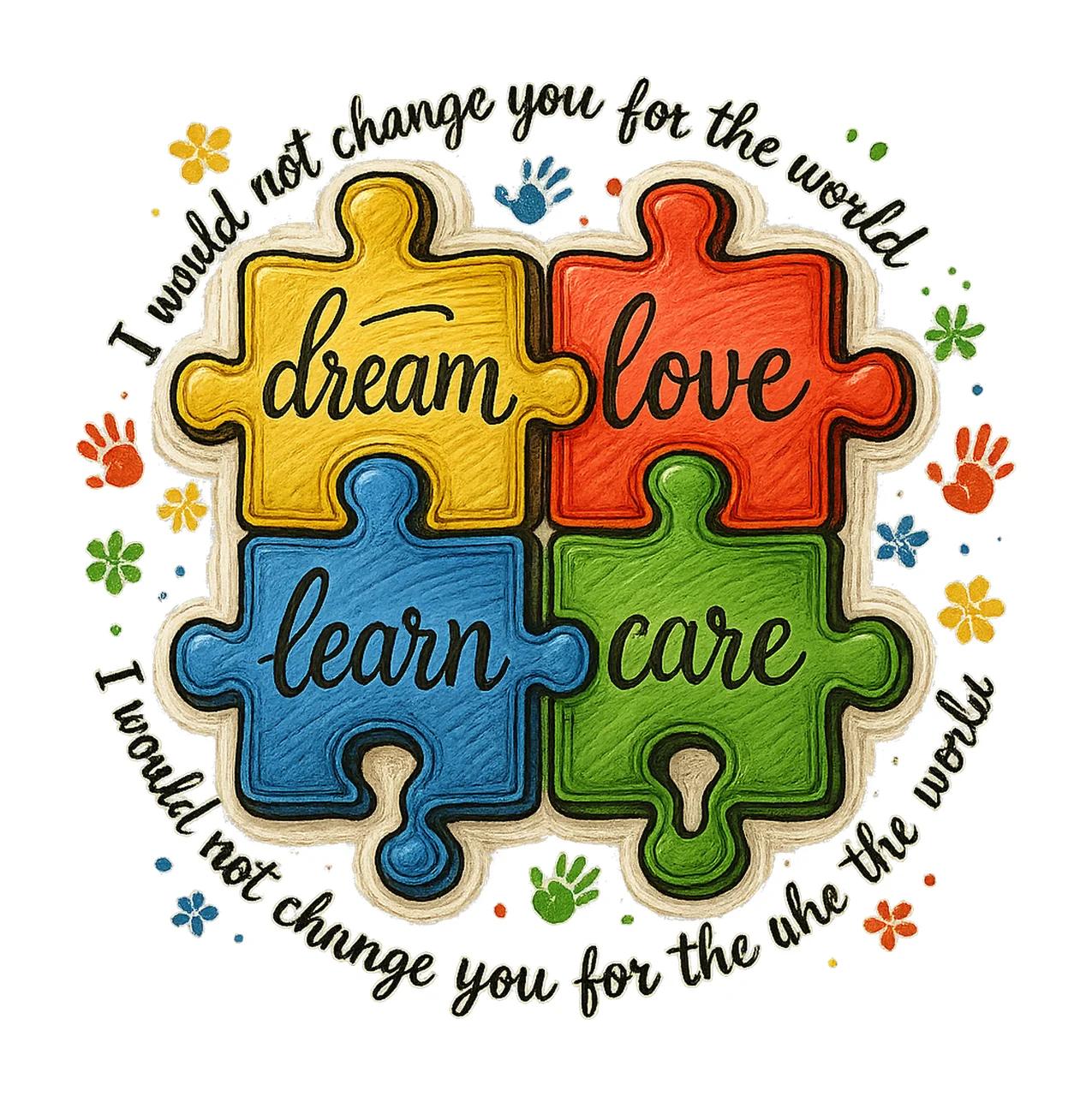 Glitter Puzzle Autism Awareness Design Neurodiversity