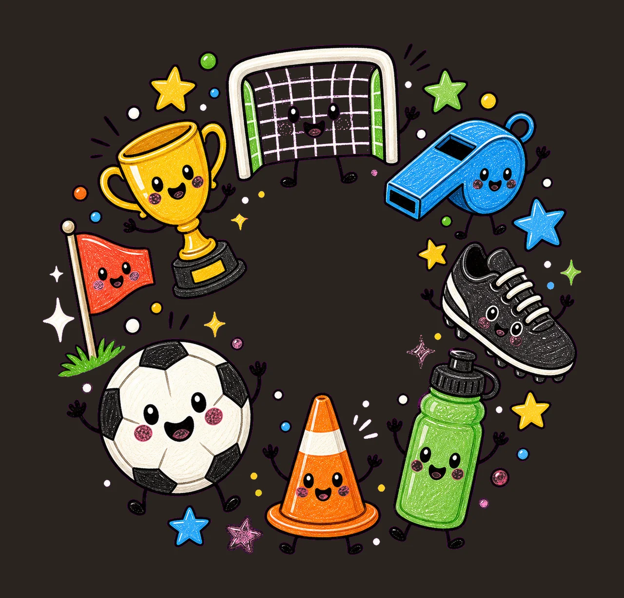 Soccer Cute Sports Design Game Day Shirts Crafts Ball Cone contrast preview thumbnail