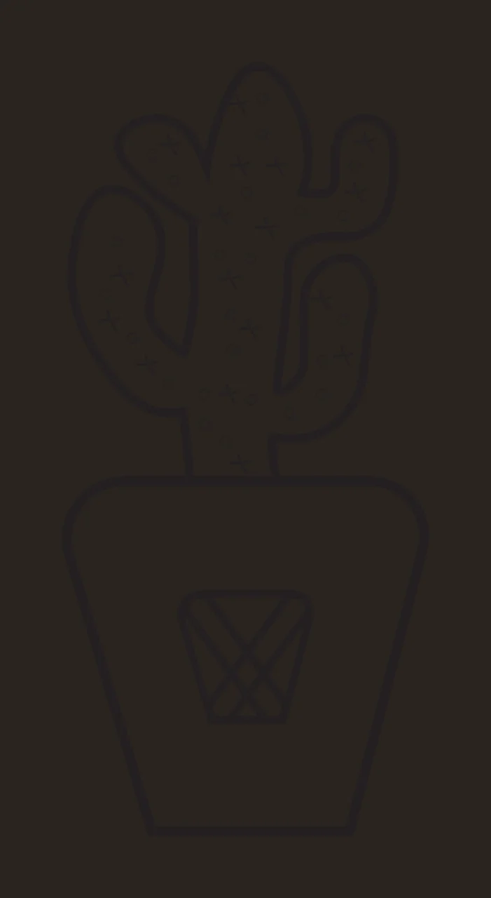 Line Art Illustration of Stylized cactus in a pot with cactus with three arms, potted plant and crosshatch pattern on pot in black and white contrast preview thumbnail