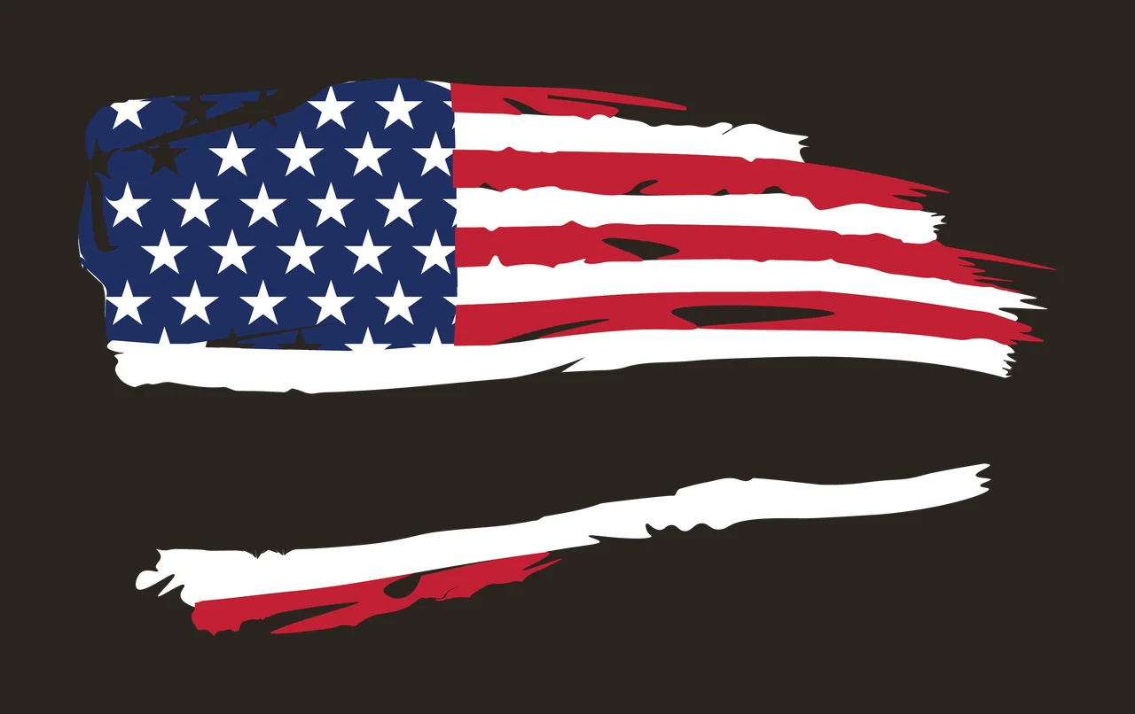 Flag Distressed Fragment With Stars shredding stripes fragments contrast preview thumbnail