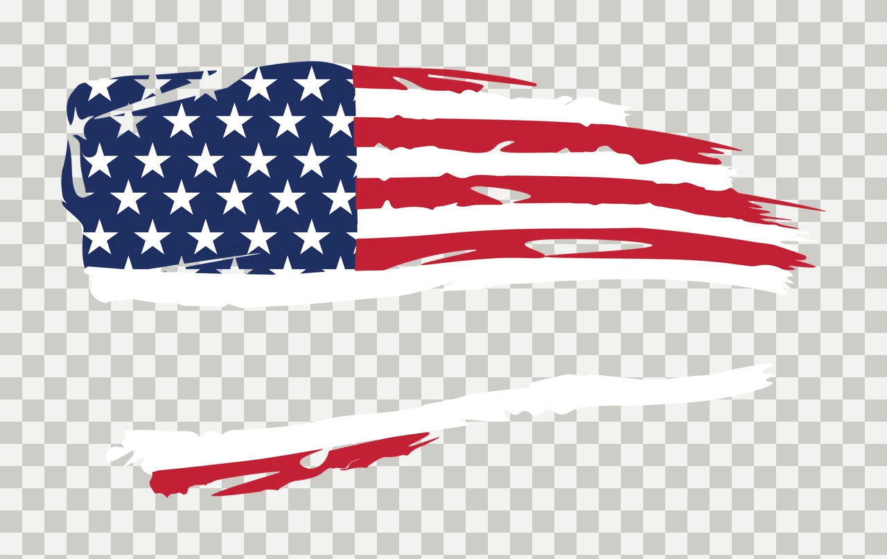 Flag Distressed Fragment With Stars shredding stripes fragments transparency and detail preview thumbnail