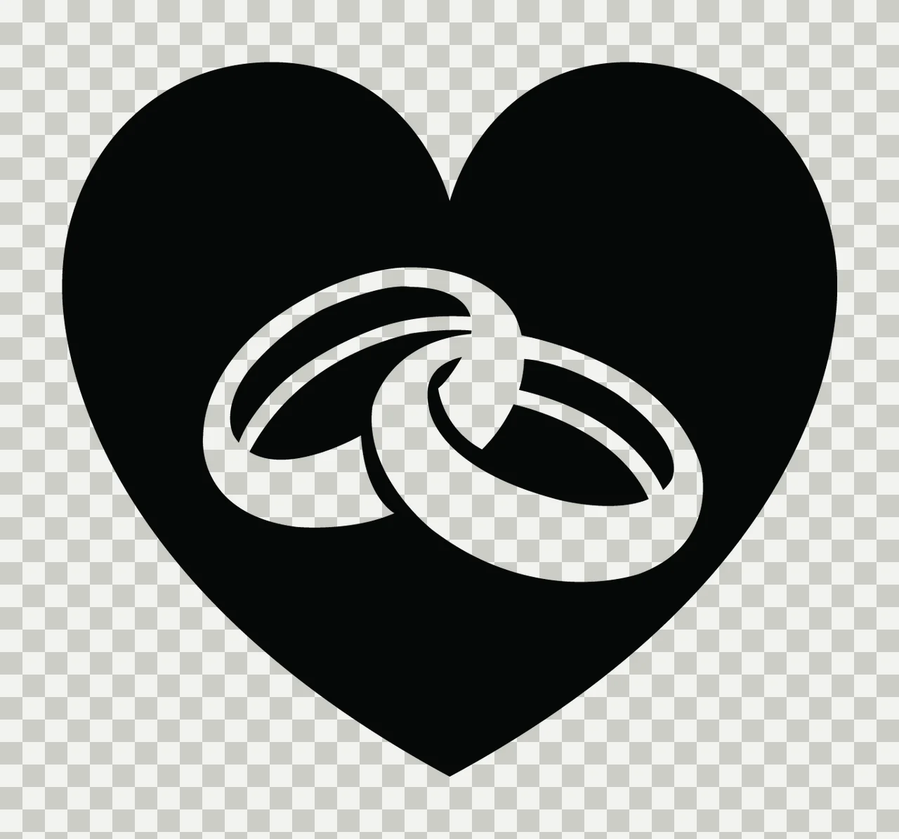 Rings Heart And With Love Icon transparency and detail preview thumbnail