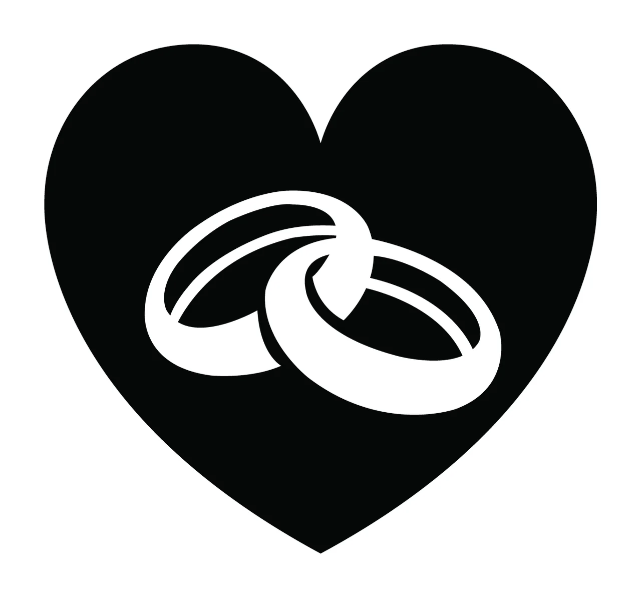 Rings Heart And With Love Icon
