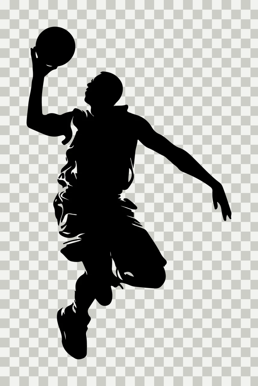 Can Glass Wrap Basketball Player Jumping With Sports transparency and detail preview thumbnail
