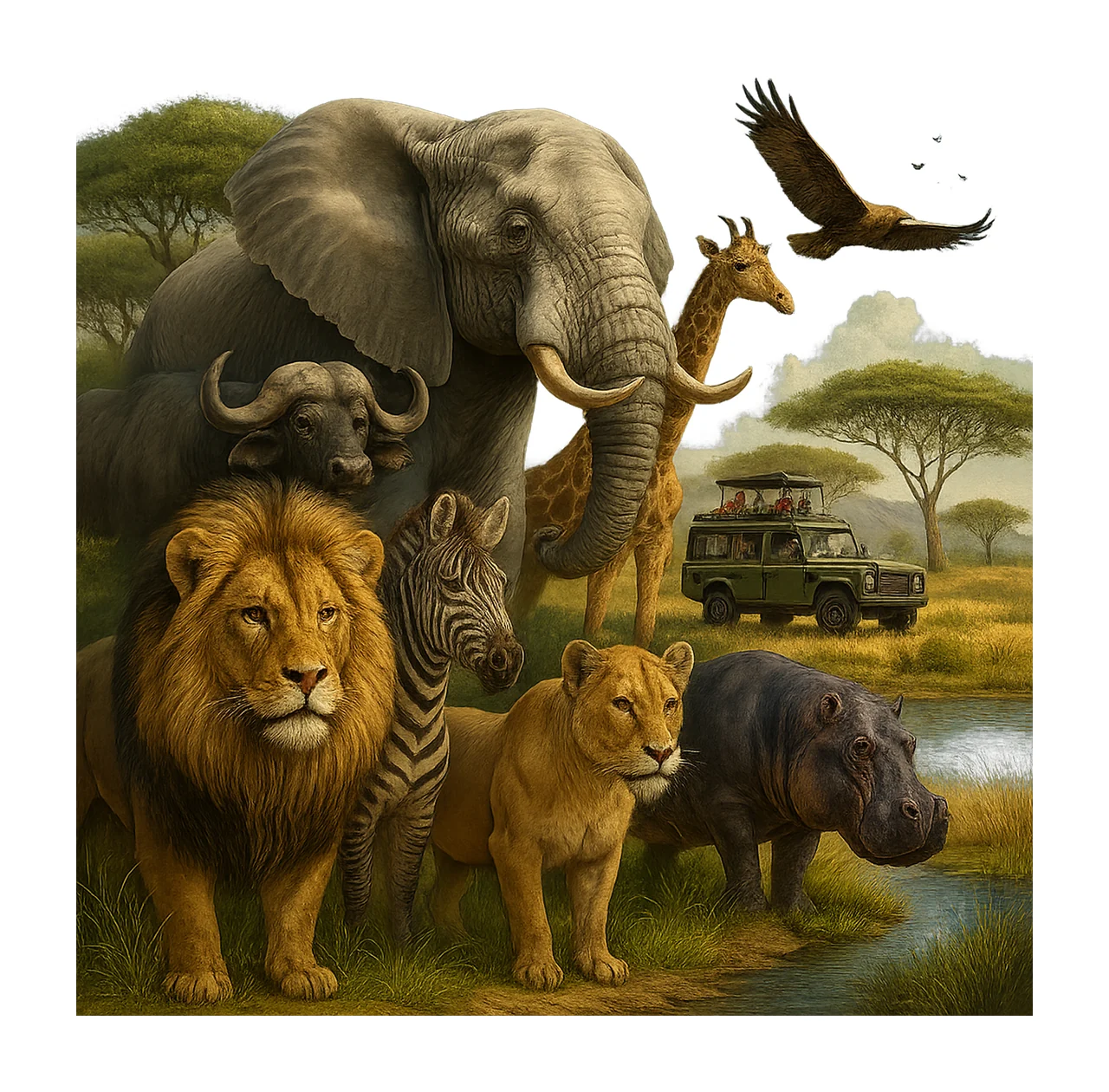 Tumbler wrap safari wild animals 20oz skinny tumbler design