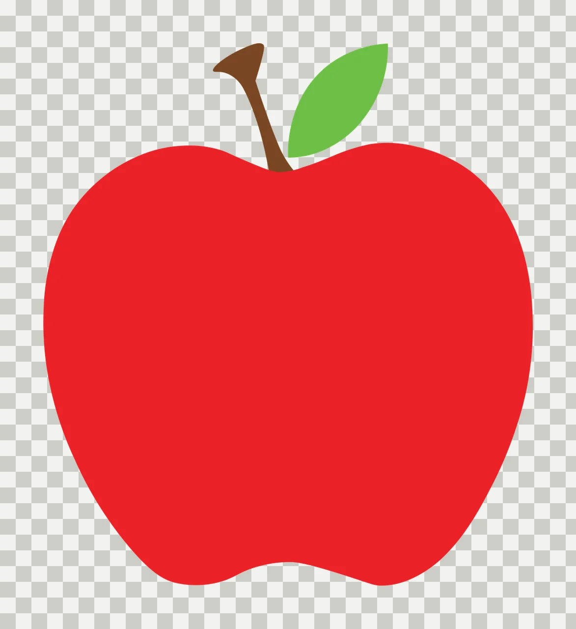 Keychain Black Apple Fruit With Leaf resting stem silhouette transparency and detail preview thumbnail