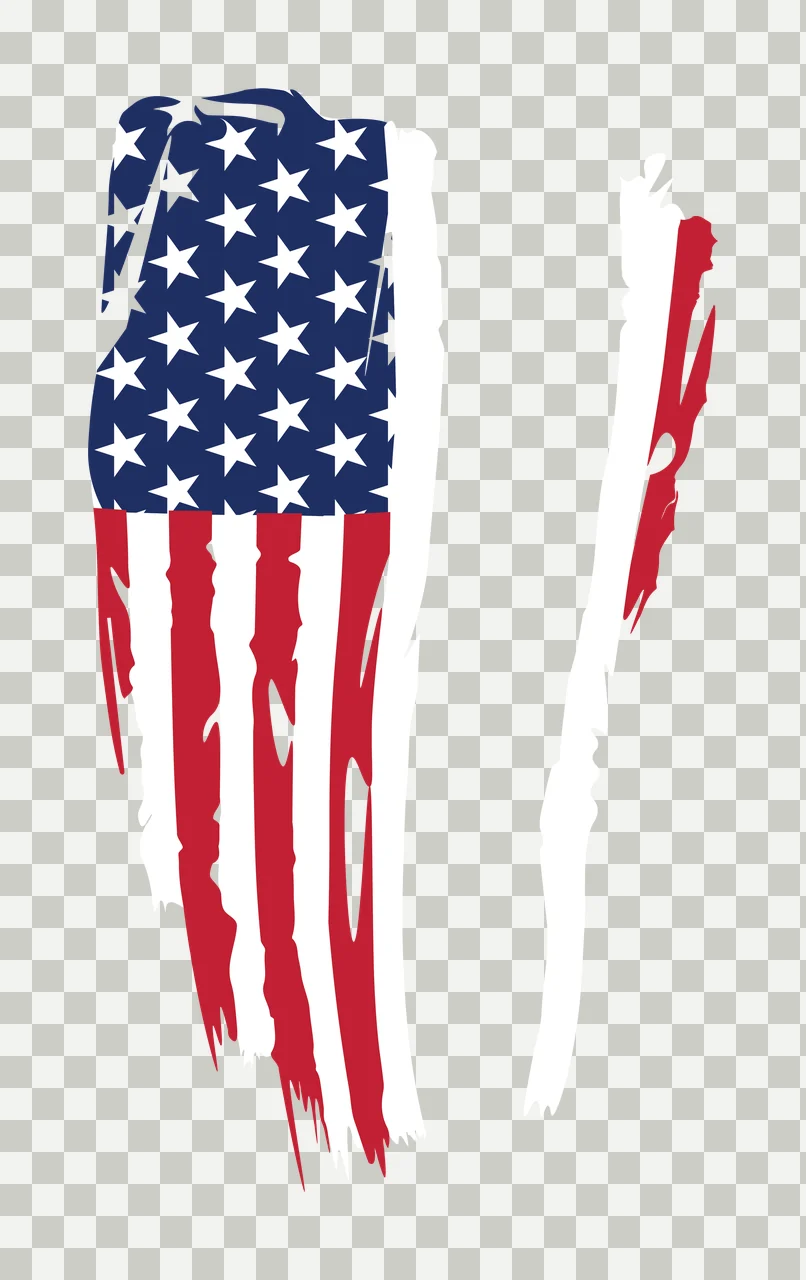 Flag Distressed Vertical Line Design stars stripes black and white transparency and detail preview thumbnail