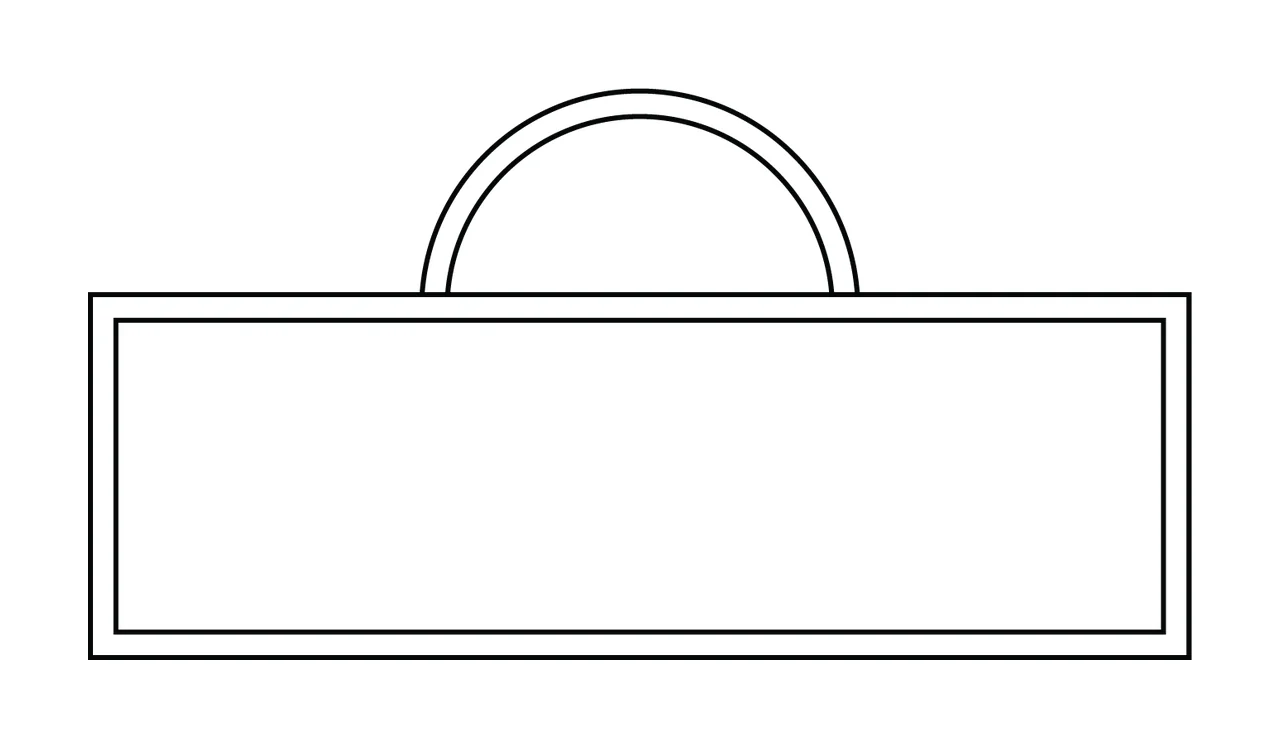 Sign Simple Line Drawing Of A Hanging Rectangular handle art